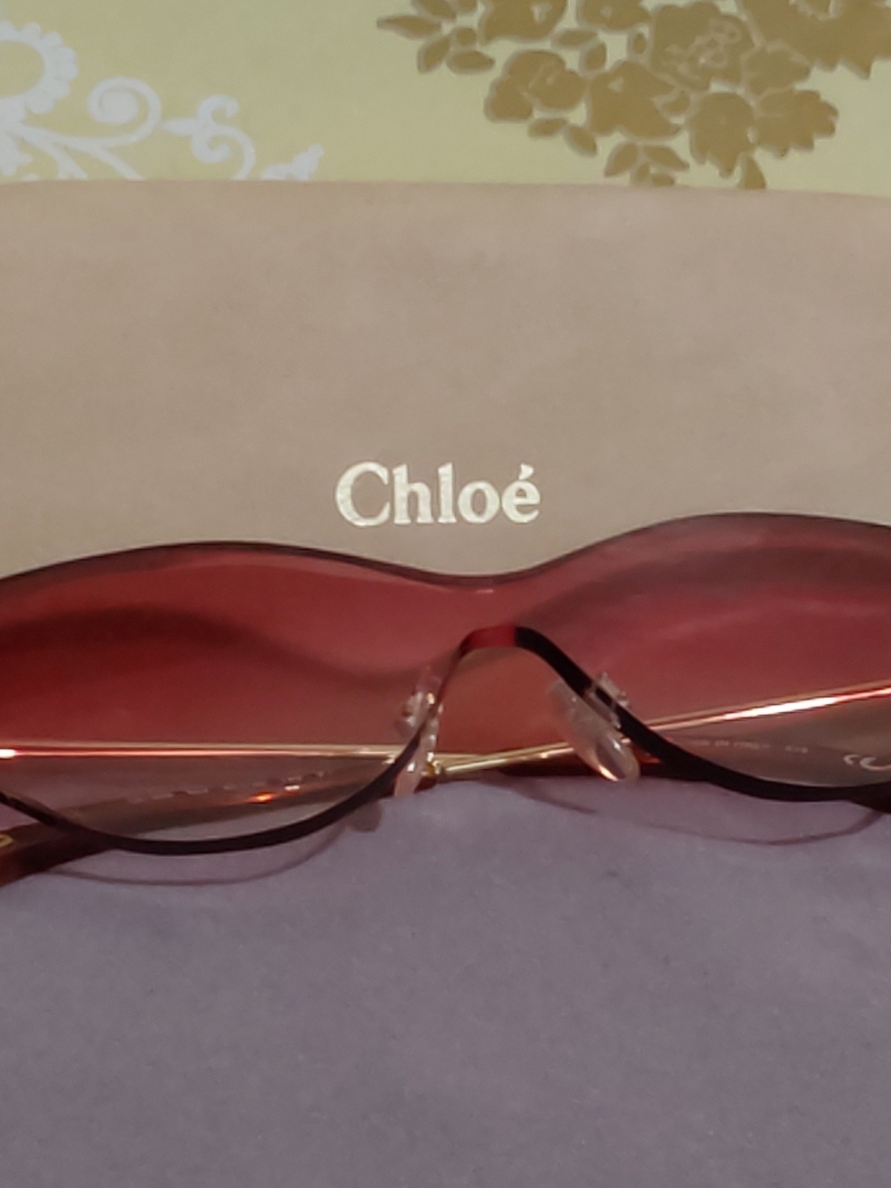 NWOT - Chloé Rimless Gradient Pink Sunglasses